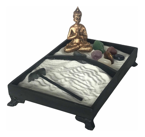 Jardim Zen Buda E Pedra 7 Chakras Kit Completo Decoração M