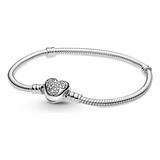  Pulsera Pandora Disney Corazón De Mickey De Plata 17  De Largo