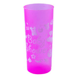 Vasos Plasticos Baby Shower Azul Rosa Cotillón X 30u.