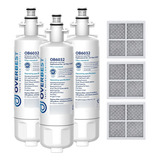 Aqua 3 Filtros Agua Y Aire Compatibles Con Neveras LG Lt700p