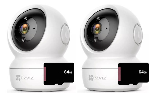 Kit De Seguridad 2 Ezviz Ip Wifi Full Hd C6n + Microsd 64gb