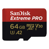 Cartão De Memória 64gb Sandisk 170mb/s Uhs-i V30 U3 A2