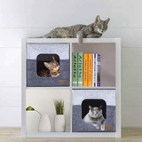 Thick Felt Cat Cave For Ikea Shelf - Cat Bed With Pillow  Re