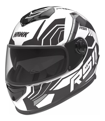 Casco Moto Integral Hawk Rs11 Doble Visor Mate