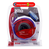 Kit De Cables Boss 10 Potencias Hasta 5000w 4 Gauge Belgrano