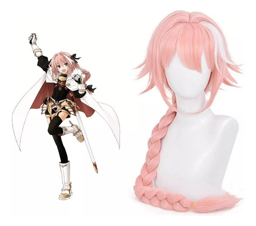 Fgo Fate Apocrypha Astolfo Cosplay Peluca Largo Pelo 100cm