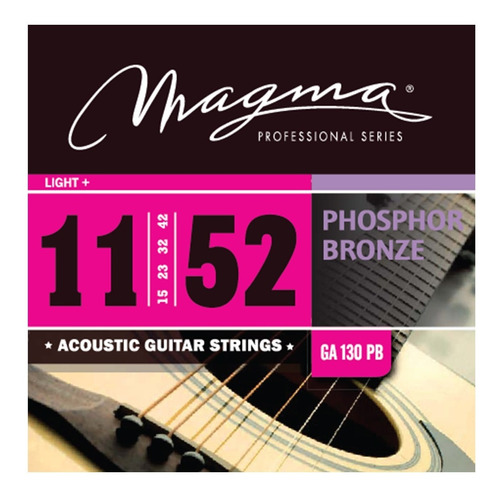 Cuerdas Para Guitarra Acústica Ga 130 Pb Magma