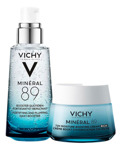 Set Hidratacion Facial Mineral 89 + Crema Rica Piel Seca Vic