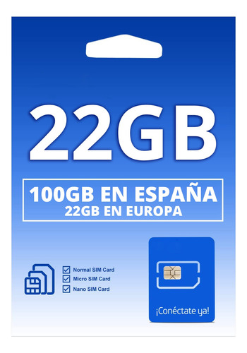 Sim Card Europa Datos 19gb Internet Llamadas Whatsapp Waze