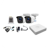 Kit 2 Camaras Hikvision Video Hd Dvr Cctv Vigilancia 500gb