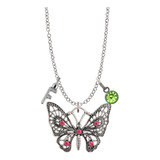 Collar Mariposa Monarca Pareja Amor Dije Letra Inicial Moda