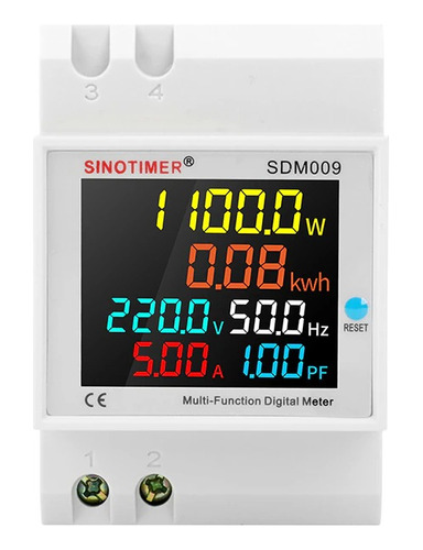 Medidor De Consumo Y Multímetro Sinotimer Sdm009 100a Vshop