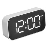 Reloj Despertador Digital Con Gran Número Y Espejo Recargabl
