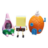 Set De Bob Esponja X 3 (bob , Patricio Y La Piña)