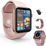 Relógio Smartwatch Feminino Hw16 Tela Infinita + 2 Pulseiras Cor Da Caixa Rosa