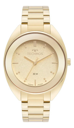 Relógio De Pulso Feminino Dourado Technos 2036mry/1x Pequeno