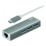 Hub Usb C 4 En 1 Usb 3.0 Kolke Kch-427 Tipo C Rj45