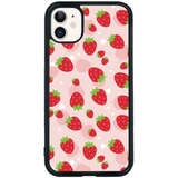 Funda Rosa Para iPhone 11 Diseno De Frutillas
