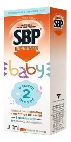 Sbp Repelente Hipoalergênico Sem Fragrância Com Icaridina 100 Ml