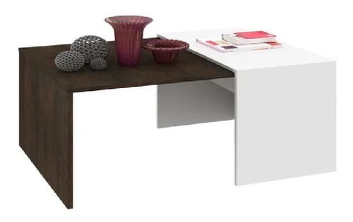 Mesa Centro Rustico Con Blanco Tecnomobili Mc2234