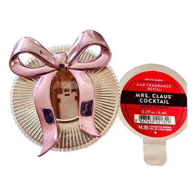 Aromatizante De Auto Bath & Body Works Listón Rosa 6ml Fragancia Mrs Claus Cocktail