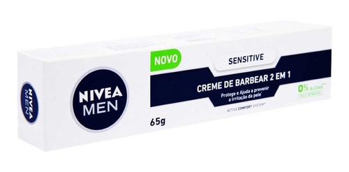 Creme De Barbear Sensitive 2 Em 1 65g - Nivea Men