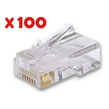 Ficha Rj45 Cristal Conector Red Cable Utp 5e Bolsa X100