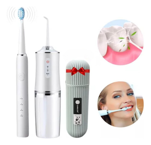 Kit Higiene Irrigador Bucal Escova Dental Elétrica + Brinde