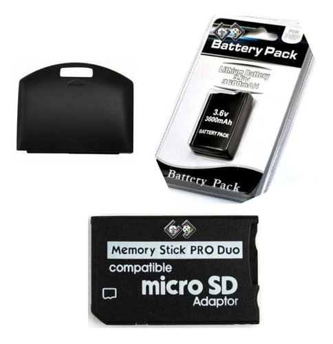 1 Adaptador + 1 Tapa Para Psp 1000 + Bateria Consola Fat