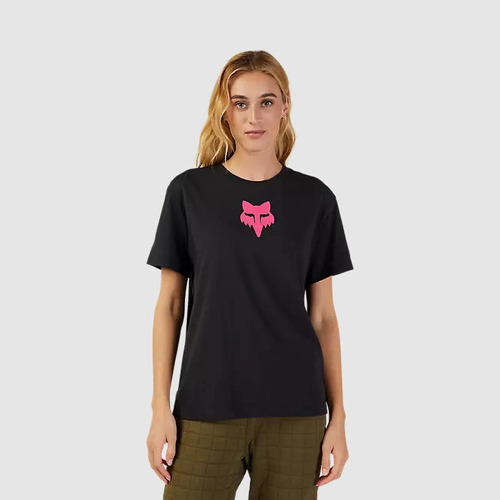 Polera Lifestyle Mujer Fox Head Negro/rosado Fox