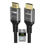 Cable Hdmi 2.1 Certificado 48gbps Alta Velocidad 50cm