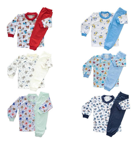 Kit 6 Conjunto Pijama Infantil Bebe Atacado Revenda Barato