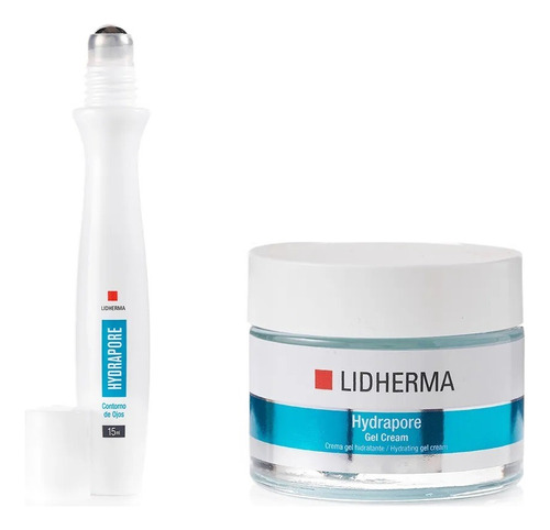 Hydrapore Crema Gel + Contorno De Ojos Lidherma Hialuronico