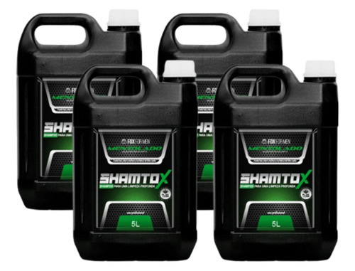 Shampoo Galão 5l Mentolado  Shamtox - Fox For Men 4 Unidades