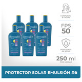 Kit Protector Solar Dermaglós Emulsion Fps50 6 Unidades