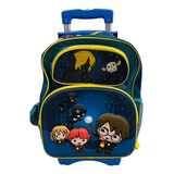 Harry Potter Mod 2  Mochila  Primaria Llantas Gel Con Set Lapices Libreta Y Colores