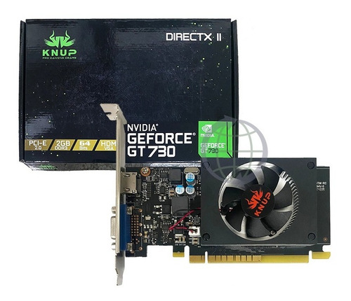 Placa De Vídeo Ddr3 2gb 64bit Vga Hdmi Nvidia Geforce Gt730