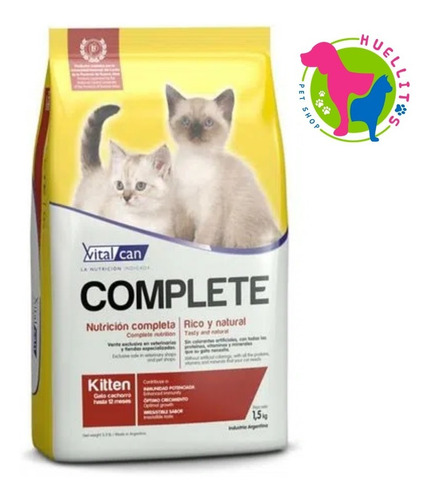 Vital Can Complete Gatito Kitten X 15 Kg- Huellitas Pet Shop