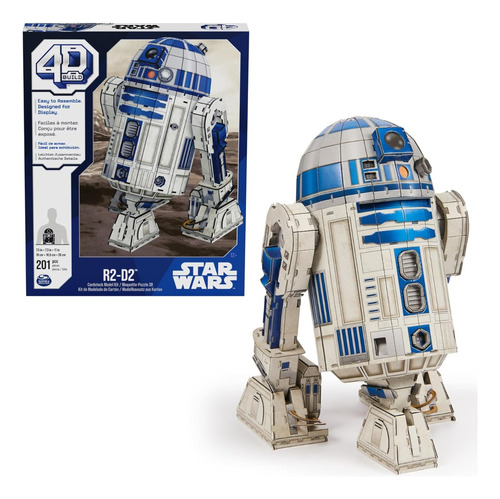 Spin Master Rompecabezas 4d 3d R2-d2 Star Wars Puzzle Build