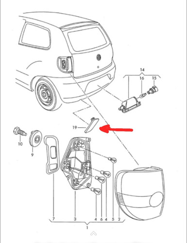 Luz Mica Reflectiva Trasera Copiloto Volkswagen Crossfox Foto 7