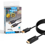 Cabo Adaptador Displayport Macho Para Hdmi Hdtv 3 Metros 30hz Blindado Altissima Qualidade Lumi