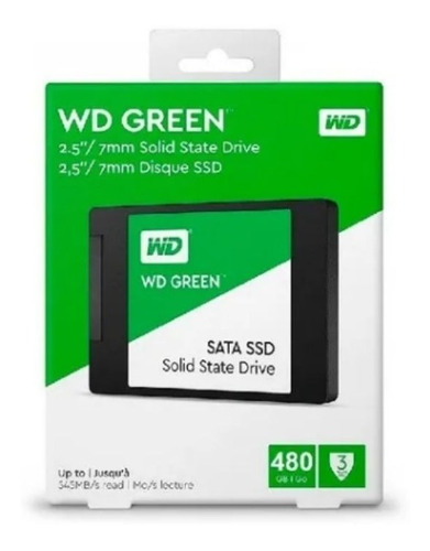 Wd Green 480gb Pc Ssd Sata 6gb/s 2.5