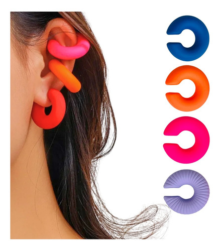 Aretes Mujer Ear Cuff Solitario Ear Cuff Colors 