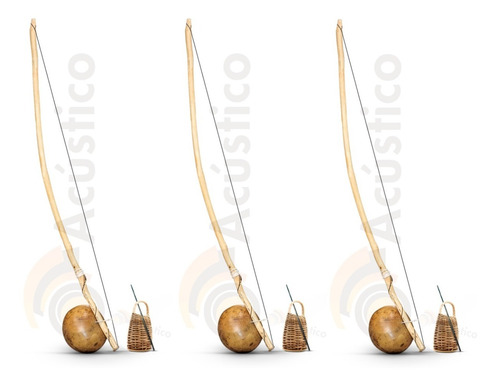 Instrumentos De Capoeira Berimbau Cabaça Viola Média Gunga