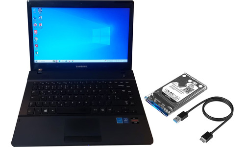 Notebook Sansung Amd E1-1500 4gb 500gb Hdd 14'' Grátis Hdext