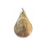 Medalla Milagrosa Virgen De Guadalupe /baño Oro 18k Reflejo