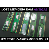 Defeito - Lote De Memoria Ram Usadas Antigas - Diversas - X4