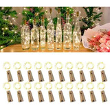 Pack 20 Luces Led Corcho Para Botellas Multicolor Premium