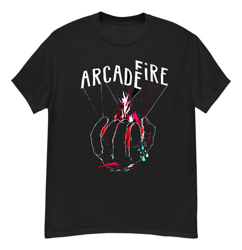 Polera Unisex Arcade Fire Musica Fuego Algodon Estampado