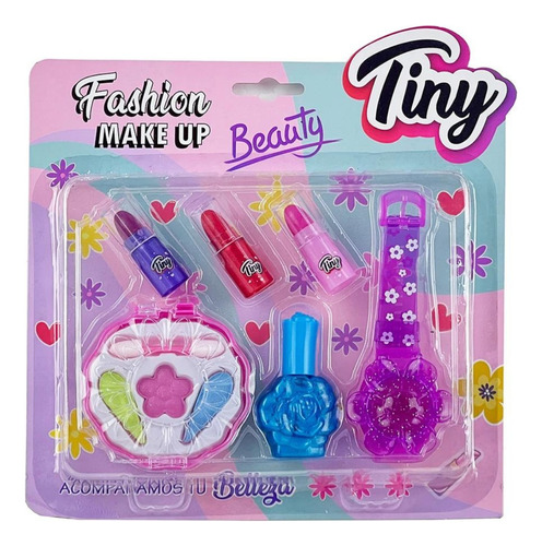 Maquillaje Infantil Tiny Esmalte Labial Reloj Sombra Se3142